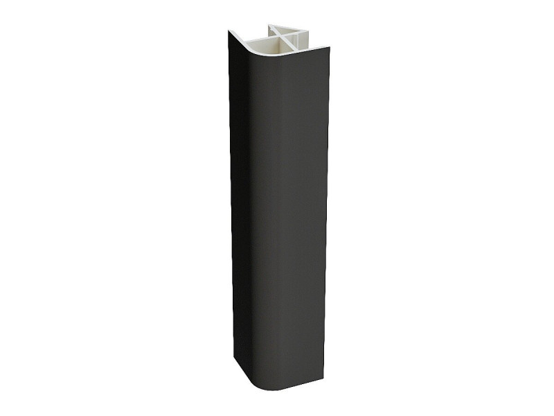 Угол для цоколя ПВХ 90 гр. Graphite 150